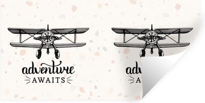 Muurstickers - Sticker Folie - Spreuken - Quotes - Adventure awaits - Reizen - 40x20 cm - Plakfolie - Muurstickers Kinderkamer - Zelfklevend Behang - Zelfklevend behangpapier - Stickerfolie