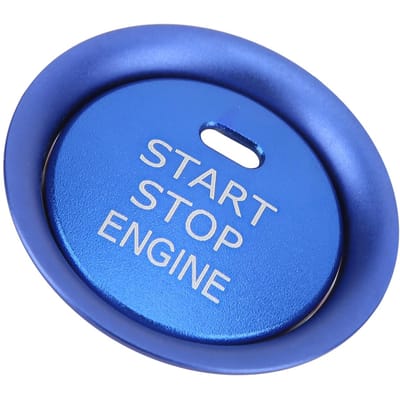 Cache-bouton de démarrage/arrêt moteur en alliage d'aluminium bleu, pièce de rechange pour Mazda CX-4/5