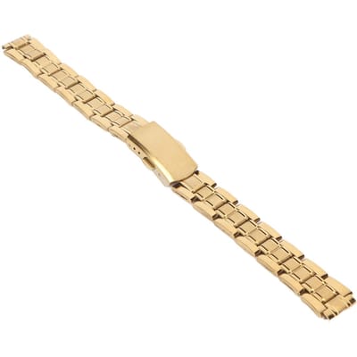 Bracelet de Montre en Acier Inoxydable Libération Rapide Boucle Double Verrouillage Remplacement Bracelet Métal pour Hommes Femmes Or 12-22mm 12mm/0.47in beige