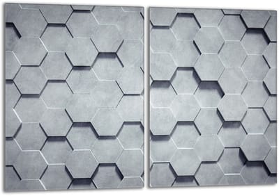 TMK ArtDeko Serie - Glazen Beschermplaat voor Kookplaat - 2x40x52 - Modern Ontwerp