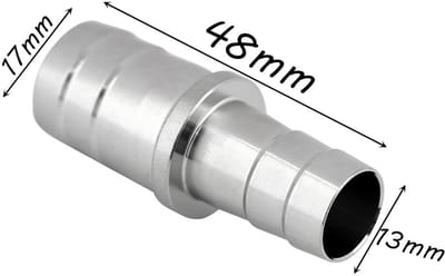 Dailygoods - Aquariumslang-verloopstuk - Slangadapter - Roestvrij staal - Zilver - Aquariumaccessoires - Waterfilter-adapter - Geschikt voor watersyst...