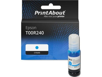 PrintAbout huismerk Inktcartridge T00R240 Cyaan Geschikt voor Epson