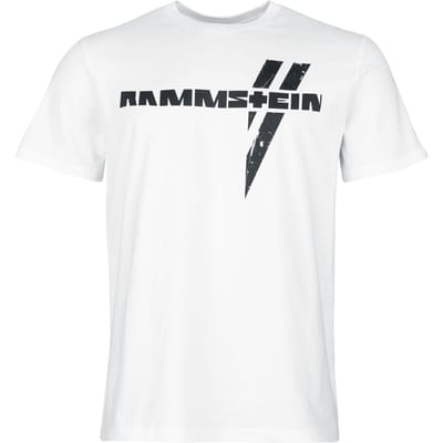 Rammstein T-shirt - Schwarzer Balken - S tot 5XL - voor Mannen - wit