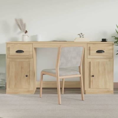 Bureau - Exclusief Huis - Sonoma Eiken - Technisch Hout - Geïntegreerde Opbergruimte