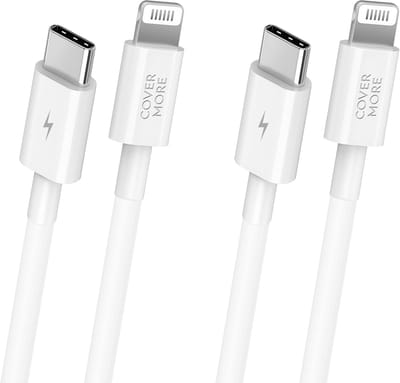 Kabel geschikt voor iPhone en iPad met Lightning - Oplaadkabel geschikt voor Lightning naar usb C kabel - Laadkabel - 20w - 2 stuks - Wit