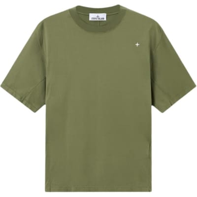 Stone Island Série Stellina Aa25 Broderie Étoile Maille Unie Manches Courtes T-shirt Homme Hauts K2S152100031S00G8-V0058 XL gray