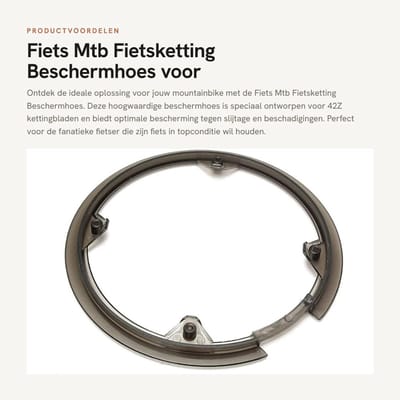 Dailygoods- Kettingkast Beschermhoes - Kettingscherm - Kettingbeschermer - Kunststof - Geschikt voor 42 Tanden - Lichtgewicht