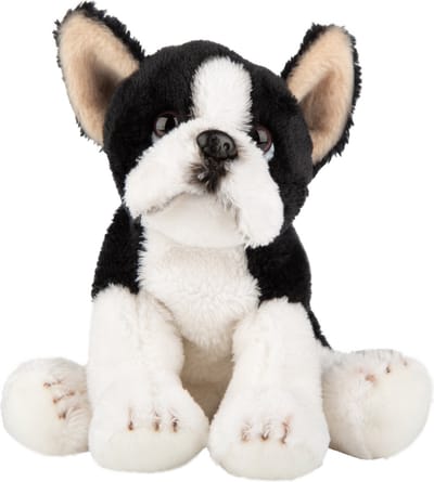 Knuffeldier Boston Terrier hond - pluche knuffel - 13 cm - huisdieren thema