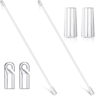 Dailygoods- Gordijnwand 2 Stuks - Gordijnband voor Plooien - Gordijnband Hakenband - Duurzaam Acryl - Lichtgewicht - Eenvoudige Installatie - Jaloeziestang