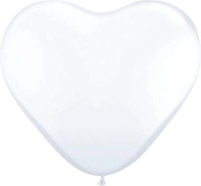 Folat - Ballonnen Hart Wit 8 stuks - Valentijnsdag versiering - Valentijnsdag cadeau - valentijnsdag
