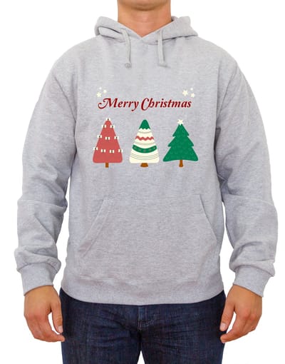 Kersttrui | Foute kersttrui dames | Foute kersttrui heren | Kerst hoodie | Kerstcadeau | Maat M | Grijs | Fotofabriek