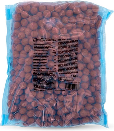 KoRo | Rijstcrispies met witte chocolade en aardbeienpoeder 1 kg