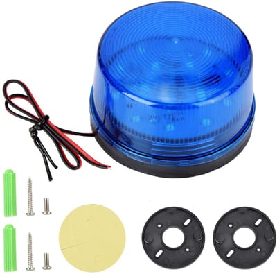 aladdien - LED-stroboscooplamp - Noodknipperlicht - Milieuvriendelijk en energiebesparend - Blauw - Waarschuwingslicht - Veiligheidssignaallamp - Ge...