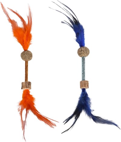 Flamingo Boleo - Speelgoed Katten - Ps Boleo+matatabi+catnip Oranje/ Blauw 9cm Assortiment - 1st - 135453 - 1st