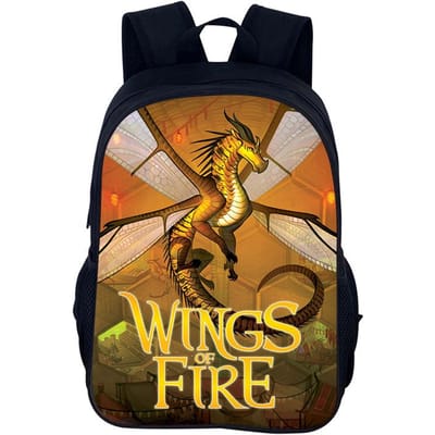 Wings of Fire Rugzak School Studententassen Rits Boekentassen Wings of Fire laptop Mochila Verjaardagscadeau voor Kinderen