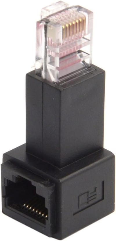 Dailygoods - Dailygoody - RJ45 Ethernet Adapter - 90 Graden Hoek - Cat 5e - Male naar Female - Netwerkverbinding - Internetkabels - Geschikt voor computers - Compa...