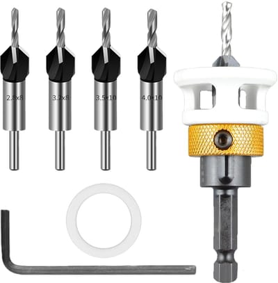 Countersink boor set 6-delig - HSS-M2 - Precisie boren - Ideaal voor houtbewerking - ShopVlot