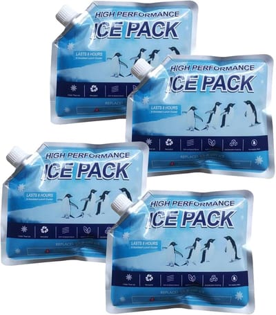 Koelelementen 4 stuks - Herbruikbare koelpacks - Lunchbox koelen - Lekdicht ontwerp - 350 ml capaciteit - Niet gespecificeerd
