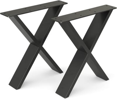 Vicco Tafelpoten – 40 x 42 cm X-vorm Zwart