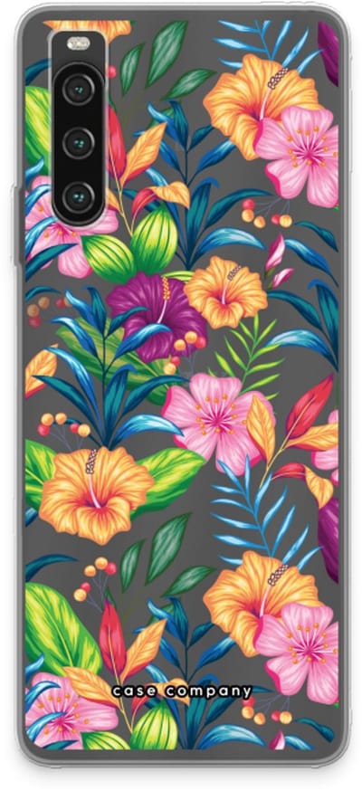 Case Company® - Hoesje geschikt voor Sony Xperia 10 IV hoesje - Tropisch 2 - Soft Cover Telefoonhoesje - Bescherming aan alle Kanten en Schermrand