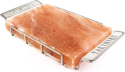 YAKINIKU Himalaya Zoutsteen met Houder - BBQ Zoutsteen - 30x20 cm - 6 KG - 100% Himalayazout