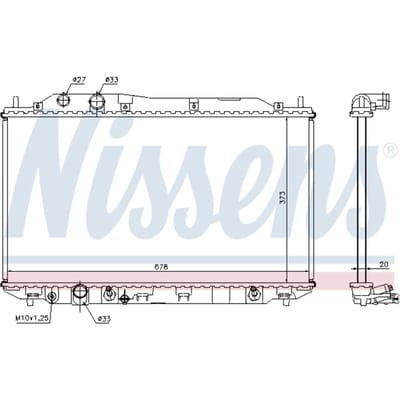 Radiator, motorkoeling NISSENS 68141