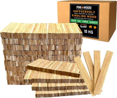 Eikenhout Aanmaakhout 15 kg – Droog Hardhout voor Open Haard, Houtkachel en Barbecue