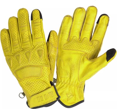 By city-motorhandschoenen-pilot II man-heren-protectie-CE gecertificeerd-geel-S