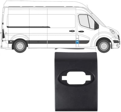 Sierlijst beschermingspaneel zijwand met gat voor Opel Movano 2010-2021 / Rechts