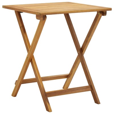 vidaXL - 3-delige - Bistroset - inklapbaar - met - kussens - massief - acaciahout