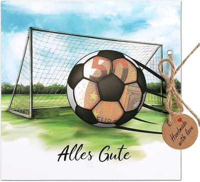 Origineel Geldcadeau Voetbal - Grappige Verjaardagskaart & Cadeauverpakking voor Fans (Jongens & Meisjes)