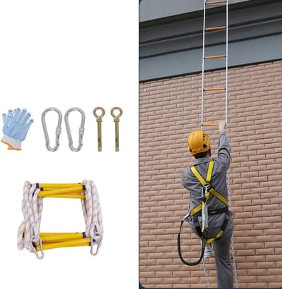 Reddingsladder Noodgeval - Vluchtladder - Snelle Ontsnapping - Eenvoudige Installatie - 3.9 Meter - N.v.t.