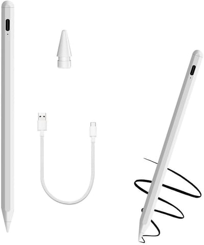 OKWISH Styluspennen - Draadloze Stylus Met Magnetische Functie, Compatibel Met Apple Pencil 2e Generatie, Oplaadbare Stylus Voor Tekenen En Notities - ABS, Wit