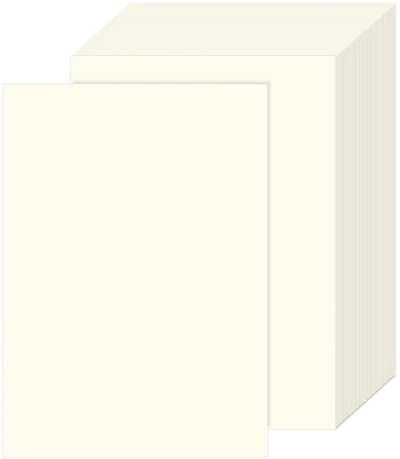 Dailygoods - 100 vellen A4-papier, kopieerpapier en printerpapier voor doe-het-zelfprojecten, doortrekken, schetsen, printen en kopiëren, knutselkarton, creatief knutselen, gekleurd papier (crèmewit) (100 g/m²)