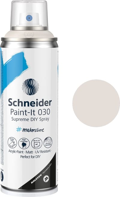 Schneider spuitbus verf - Paint-It 030 - DIY spuitverf - acrylverf - 200ml - grijs - S-ML03050005