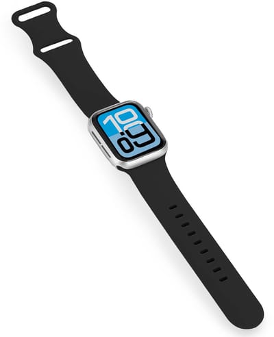 Bandje Geschikt voor Apple Watch 1, 2, 3, 4, 5, 6, 7, 8, 9, SE - 38/40/41 mm Siliconen Verstelbaar Polsband - Horloge Bandje - Zwart