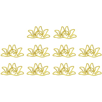 100 stuks Vormige Paperclips Bloemvorm Metaal Draagbare Kantoorklips voor Bestand Classificatie Document