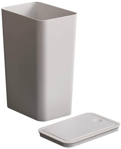 Kleine Prullenbak - Afvalemmer Vuilnisbak - Ruimtebesparend Afval - Modern Design - 34 cm Hoog - Wit