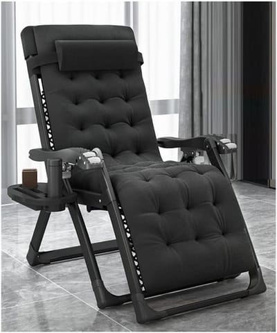 Opvouwbare Loungestoel - Relaxfauteuil Ligstoel - Buiten Ontspannen - Verstelbaar Zwaartekracht Systeem - 120 kg draagvermogen - Bruin