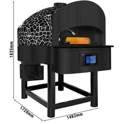GGM Gastro Gas Steinpizzaofen - 9x 30cm - Digital Zwart / Zilver