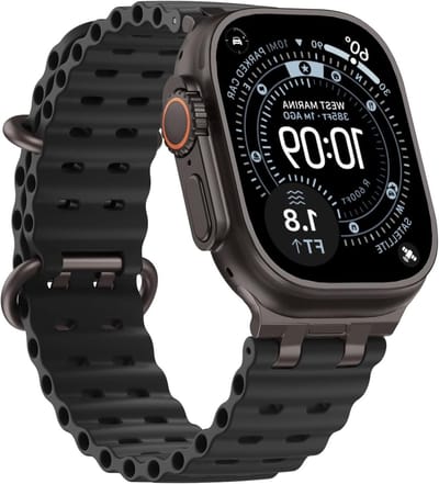 Ocean Sport Armbanden Geschikt voor Apple Watch Ultra en Series 1-9, Verbeterde Silicone Strap voor Heren en Dames, Comfortabel en Duurzaam