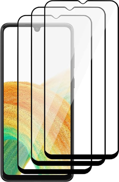 Screenprotector geschikt voor Samsung Galaxy A33 - Gehard Glas Beschermglas Tempered Glass Volledig Dekkende Screen Protector - 3 Stuks