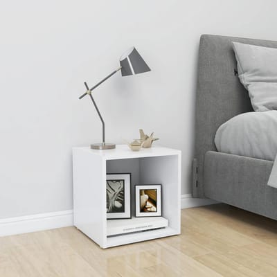 vidaXL - Tv-meubel - 37x35x37 - cm - bewerkt - hout - wit