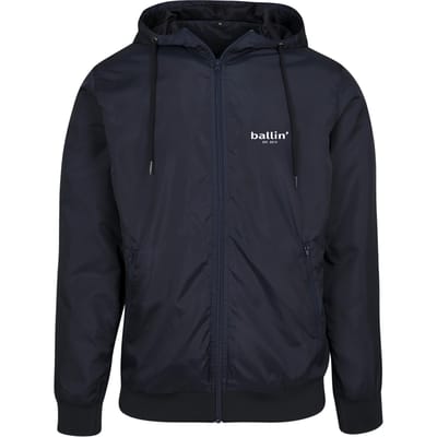 Heren Jas zomer met Ballin Est. 2013 Windjack Print - Blauw - Maat S