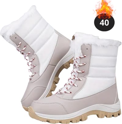 Nivard Snowboots - Sneeuwschoenen - Sneeuwboots - Dames - Wintersport - Ski - Skischoenen - Lichtgrijs - 40 - Laarzen