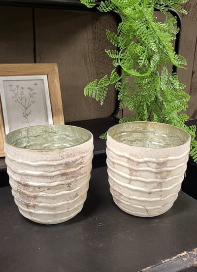 Mix en Match - Waxinelichthouder - Set 2 stuks - Beige - Goud - Glas - 11x11cm