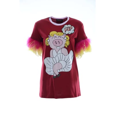 Dolce & Gabbana Vrouwen Veren T-shirt