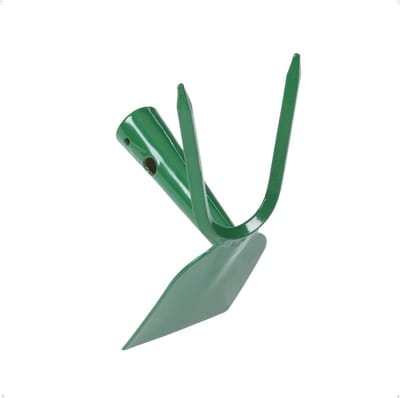 Tuinhak met steel - Onkruidhak bodemhak - Bodem losmaken wieden - Dubbele tand cultivator - 140 cm steel - Groen