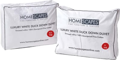 Homescapes Luxury Eendendons Dekbed 260x200 cm – Warmteklasse 3+2 – 4-Seizoenen Dekbed – Katoen 300TC – OEKO-TEX® & RDS