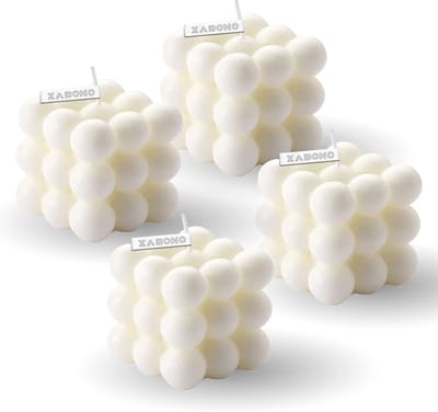 Witte Bubble Candle - Handgemaakte Geurkaars voor Slaapkamer & Badkamer Decoratie